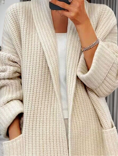 Cozy Knit Open-Front Cardigan