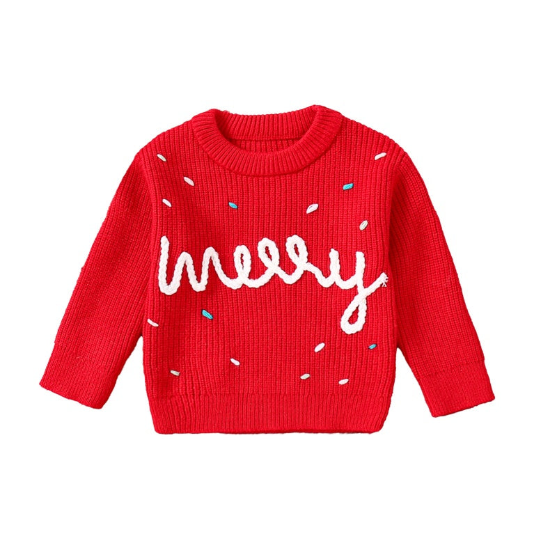 Christmas Letter Long Sleeve Sweater