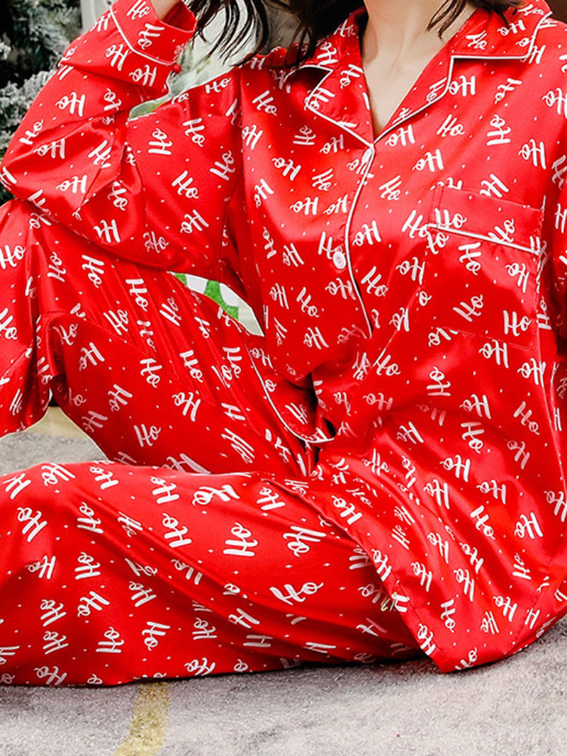 Christmas-Themed Shirt and Pants Set