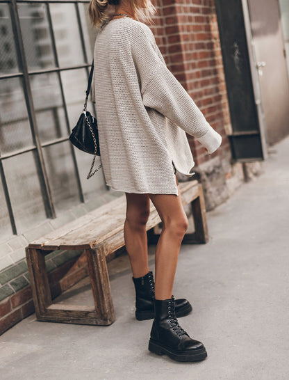 Oversized Knit Tunic Sweater