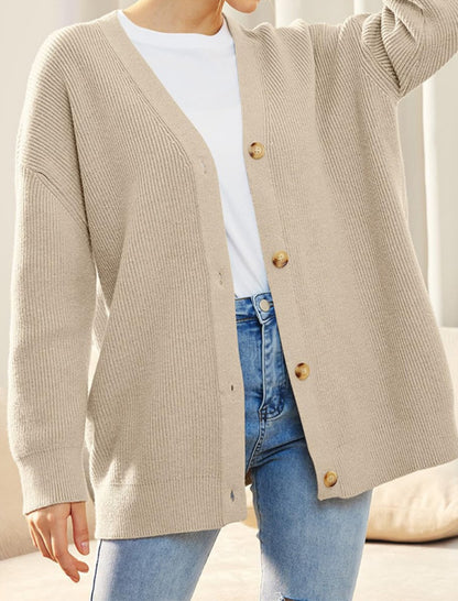 Oversized Button-Front Cardigan