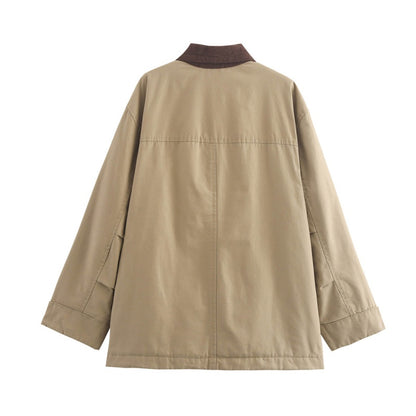 Corduroy Collar Utility Jacket