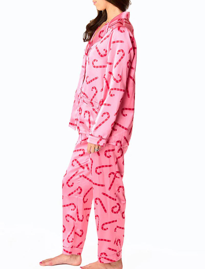 Graphic Long-Sleeve Top and Pants Pajama Set