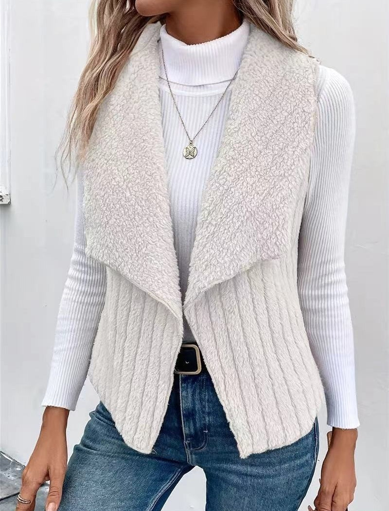 Sleeveless Open-Front Vest