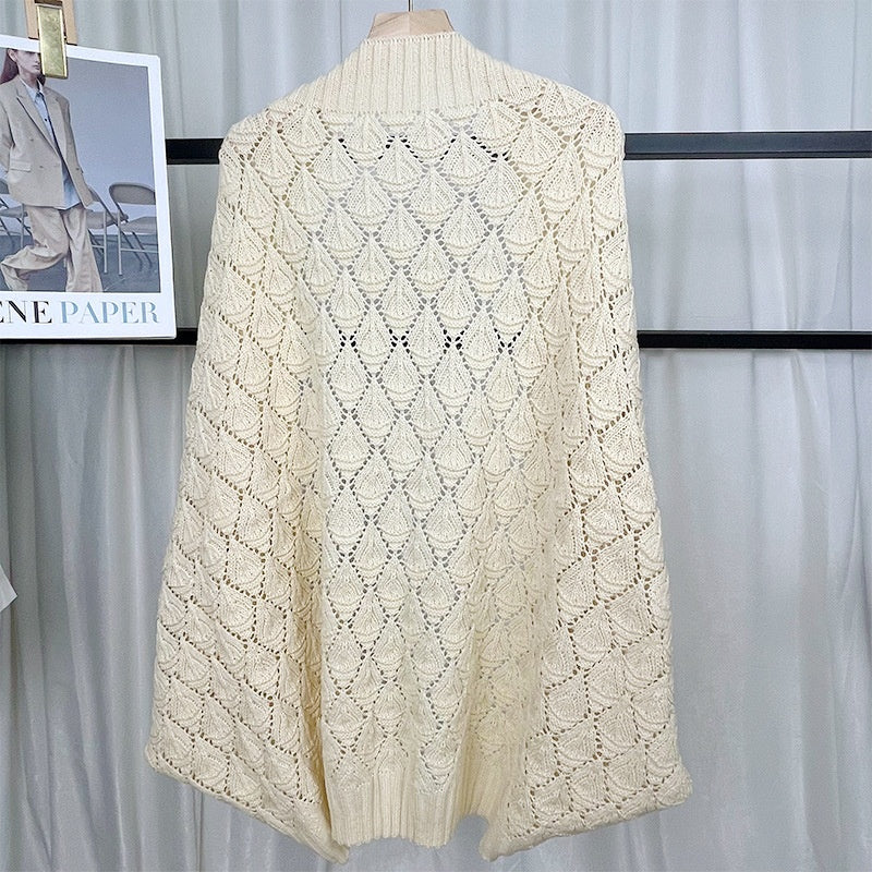 Open-Front Cable Knit Cardigan