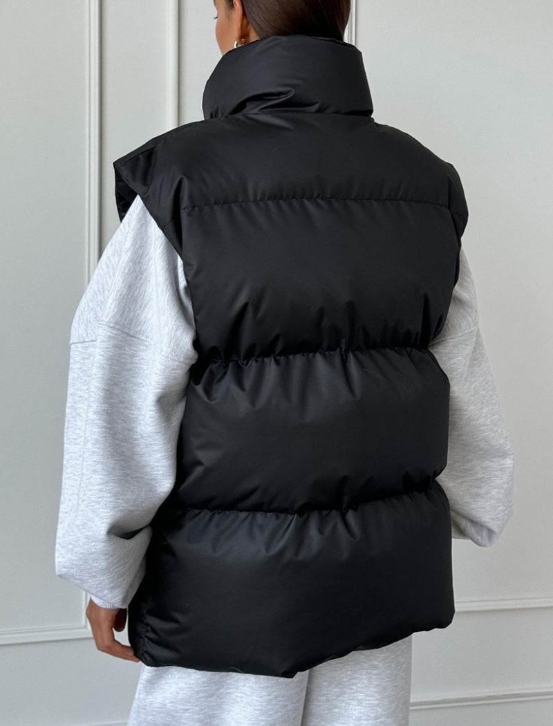Oversized Quilted Puffer Vest