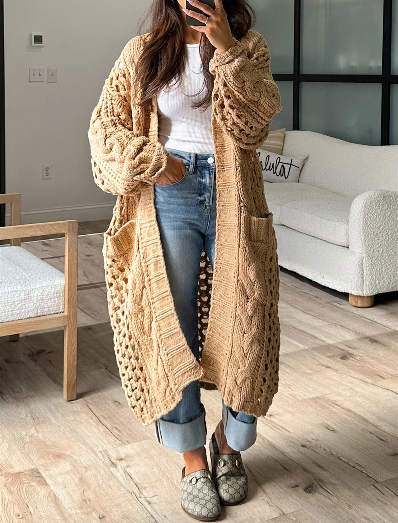 Chunky Knit Longline Cardigan