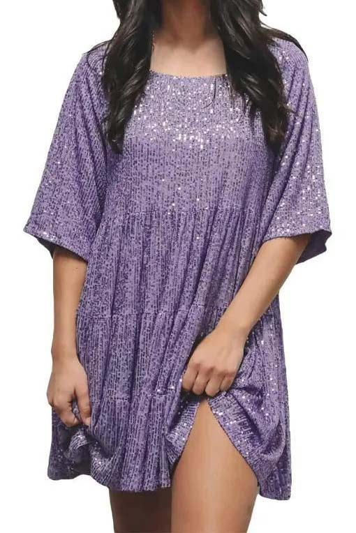 Glitter Swing Mini Dress