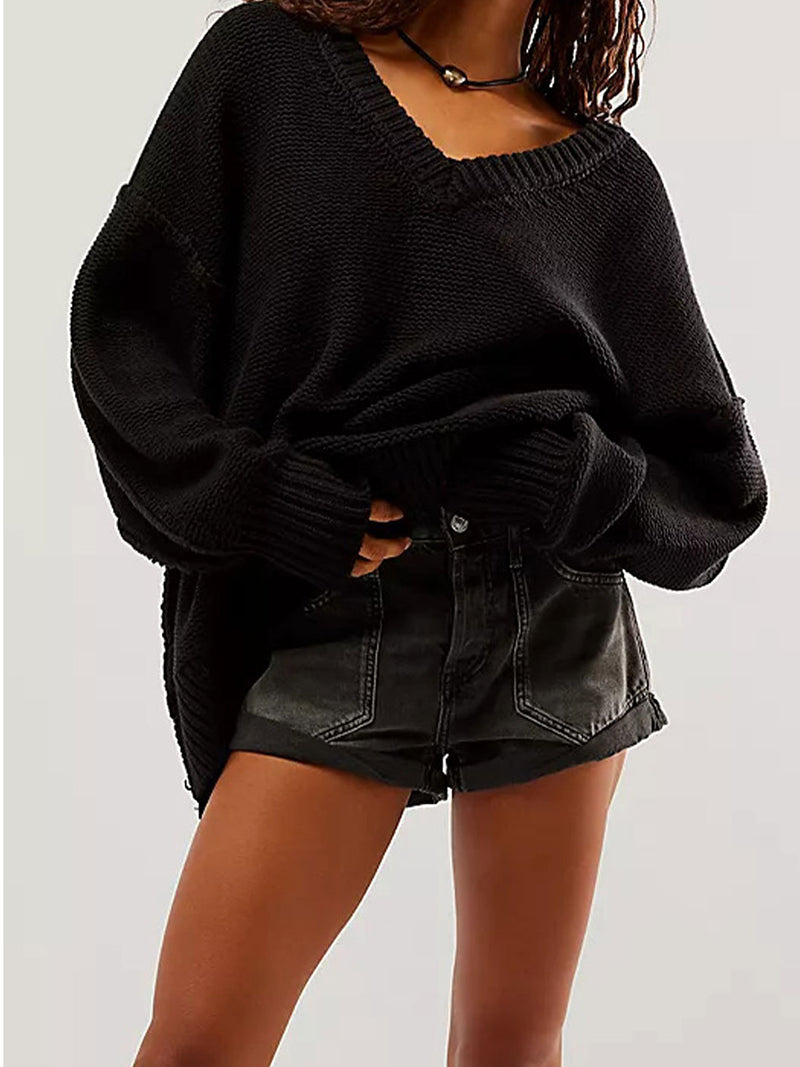 Oversized V-Neck Sweater