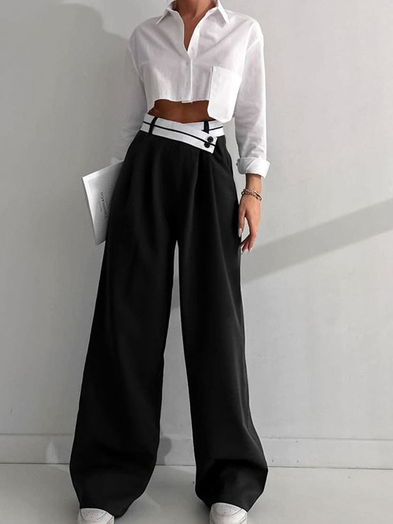 Wide-Leg High-Waist Pants