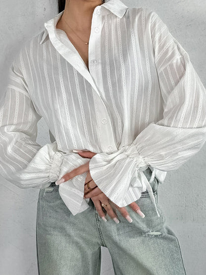 Button-Up Flare Shirt