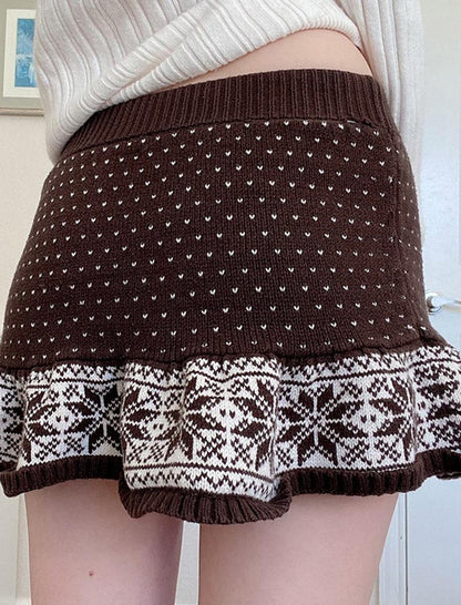 Drawstring Pom-Pom A-Line Pencil Skirt