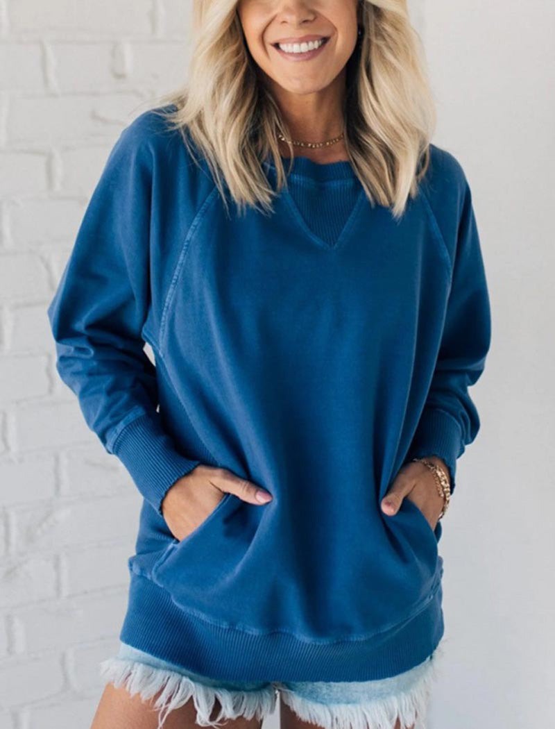 Relaxed Fit Long-Sleeve Top