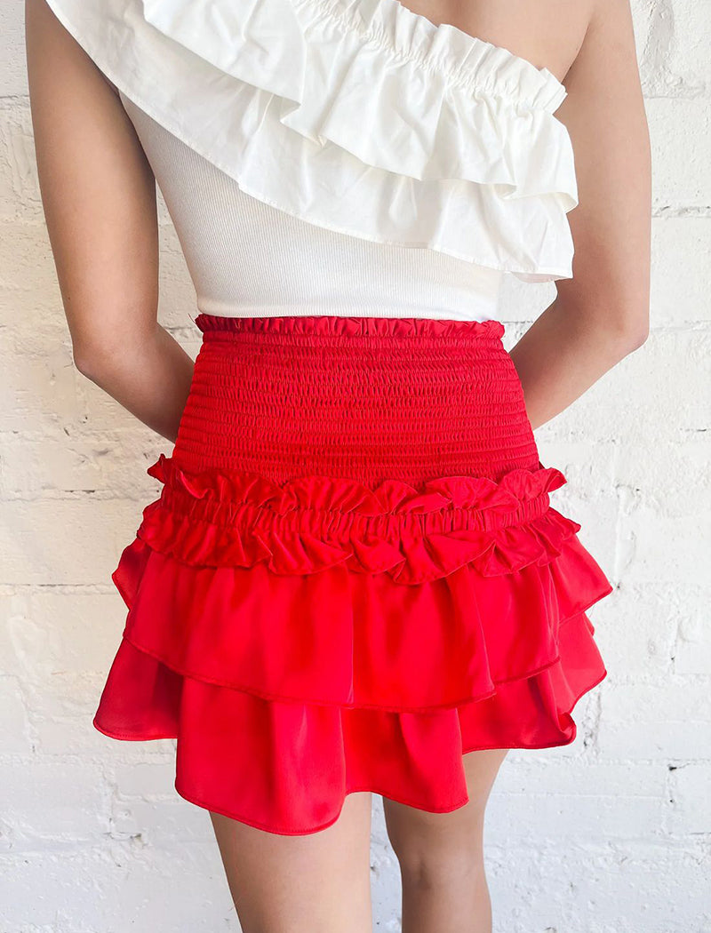 Lace Pleated Floral Skort