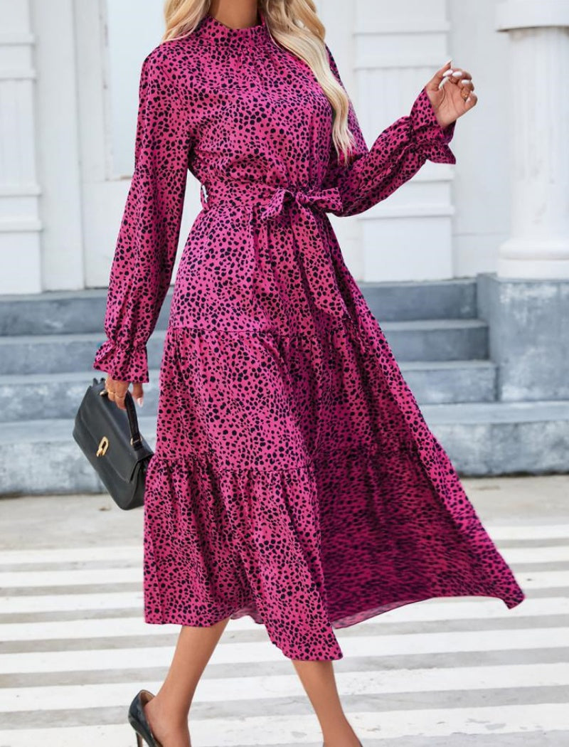 Floral Ruffle Long Sleeve Dress