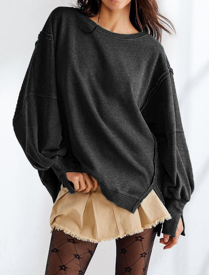 Colorblock Pullover with Contrast Trim