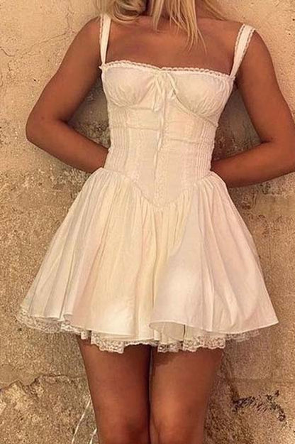 Spaghetti Strap Bustier Mini Dress