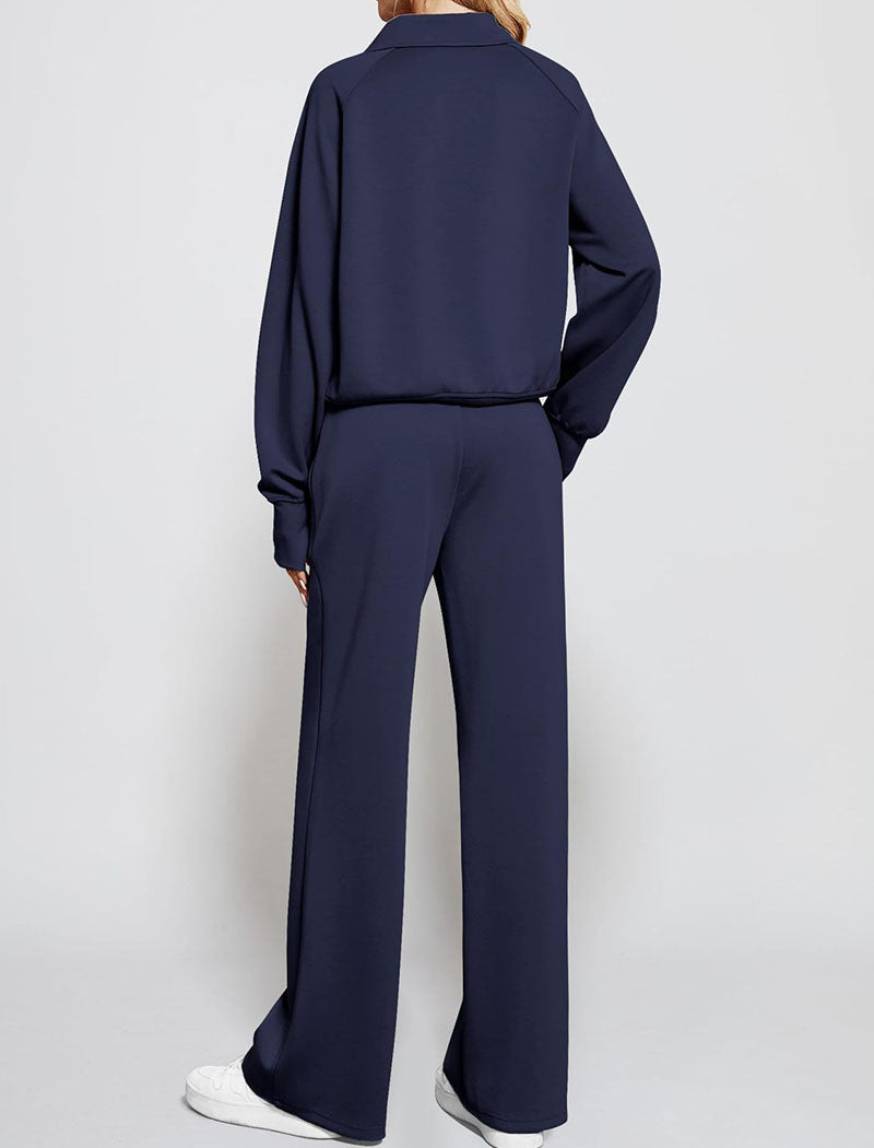 High Neck Zip-Up Lounge Set