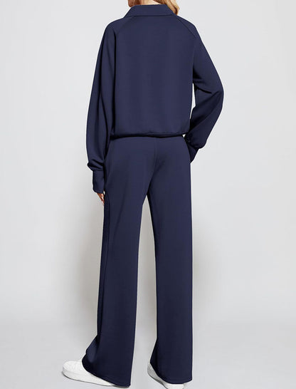 High Neck Zip-Up Lounge Set