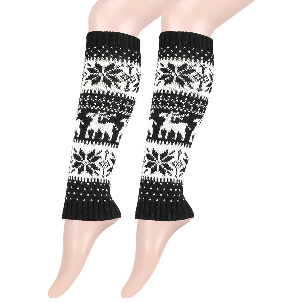 Reindeer Patterned Leg Warmers