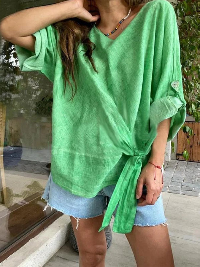 Oversized Tie Waist Top