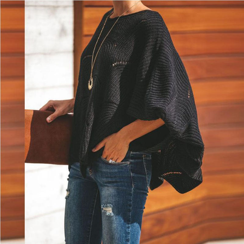 Loose Knit Batwing Sweater