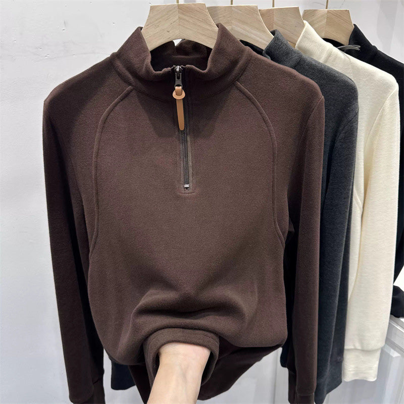 Half-Zip High Neck Pullover