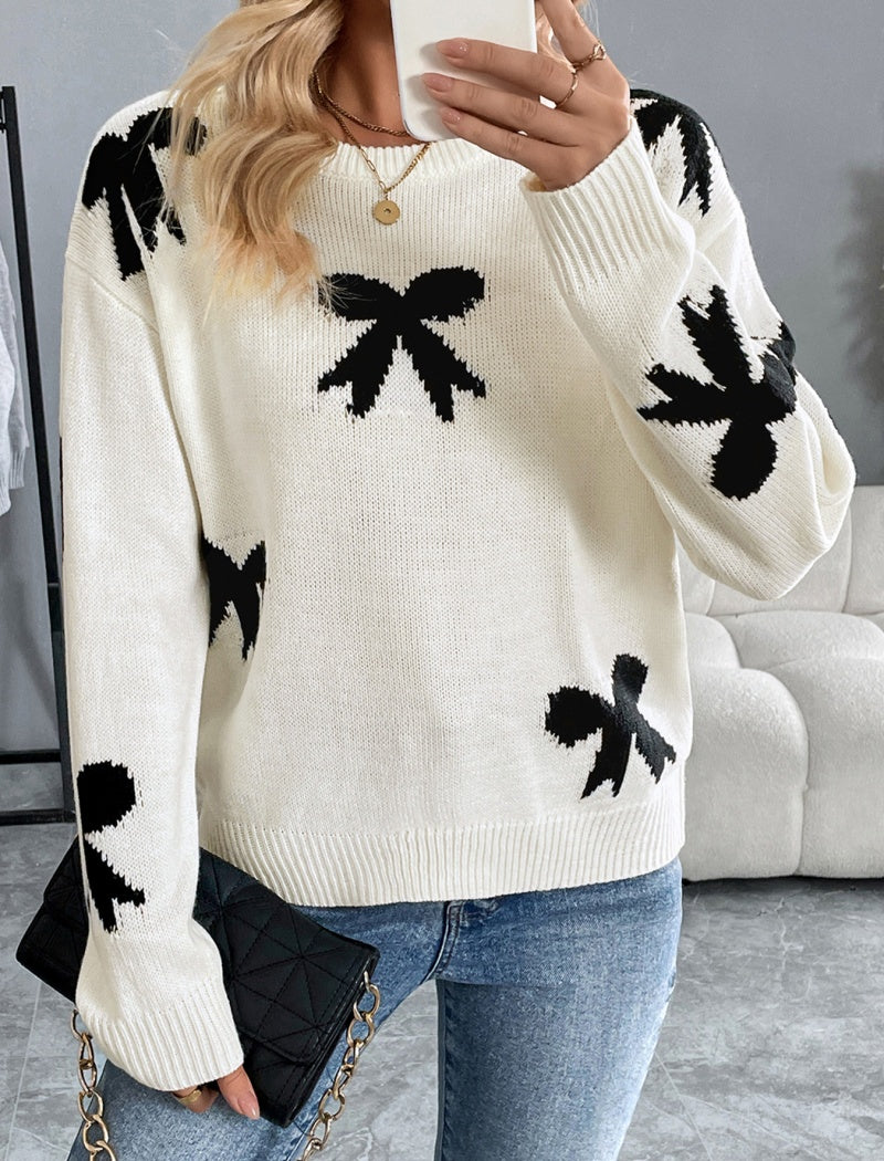 Oversized Bow Knit Sweater