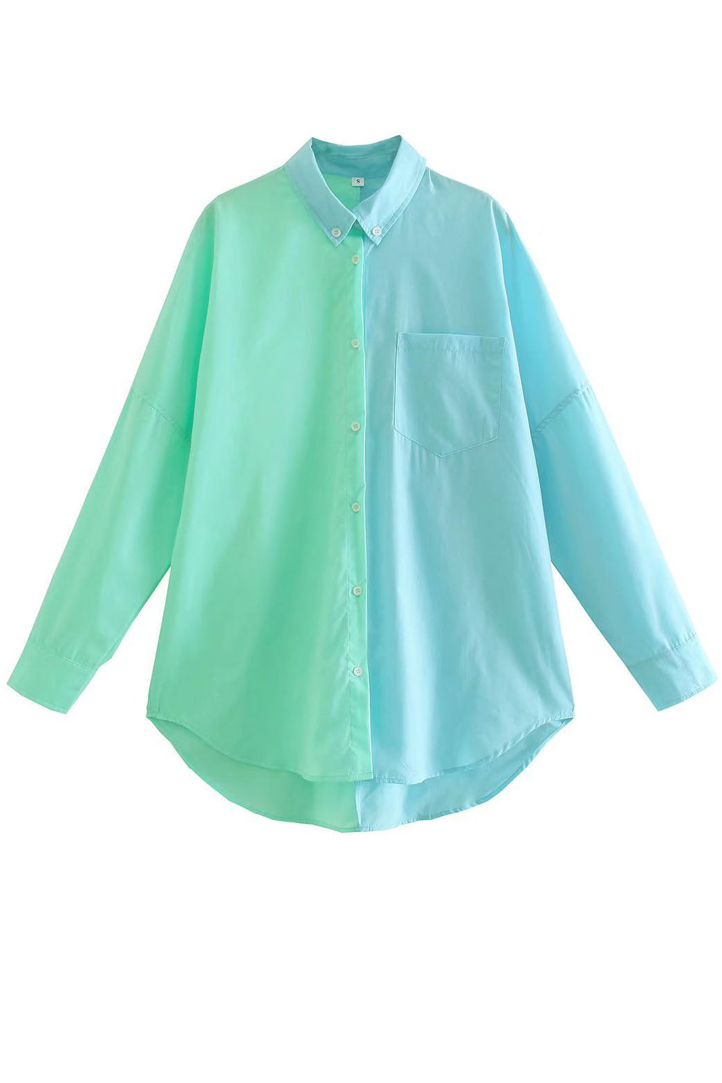 Colorblock Button-Front Shirt