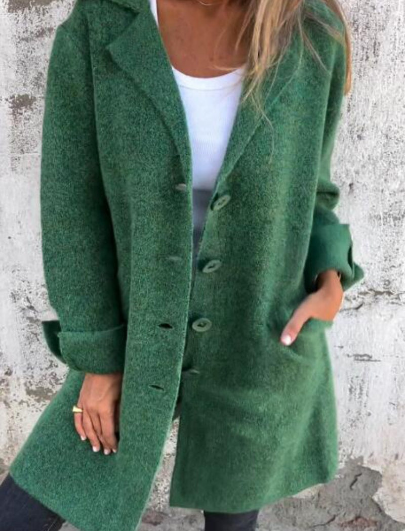 Button-Front Oversized Coat