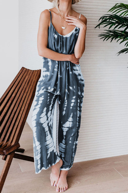 Tie-Dye Wide-Leg Jumpsuit