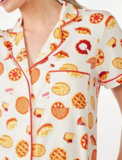 Colorful Bottle Print Pajama Set