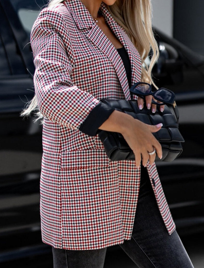Plaid Casual Blazer