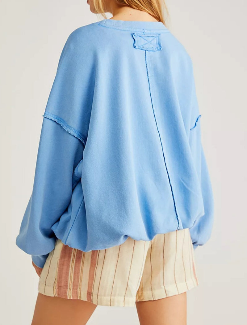 Oversized Crewneck Pullover Top