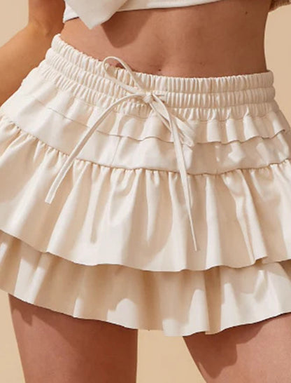 Layered Ruffle Mini Skirt