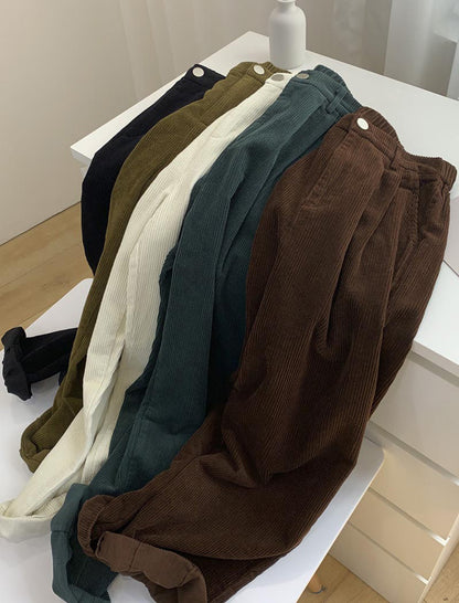 Wide-Leg Corduroy Trousers