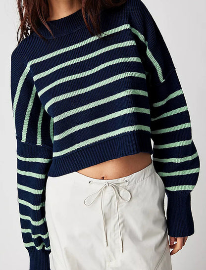 Cropped Striped Sweater