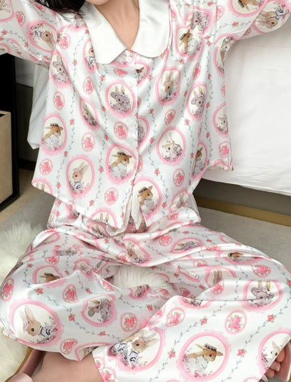 Floral Print Lounge Pajama Set