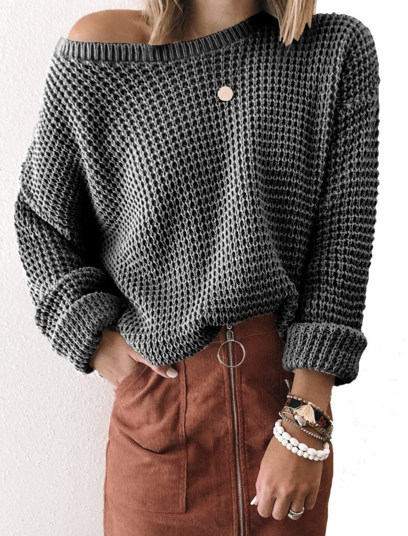 Off-Shoulder Knit Sweater