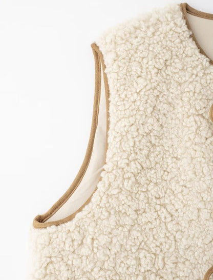 Fleece Sleeveless Crewneck Vest