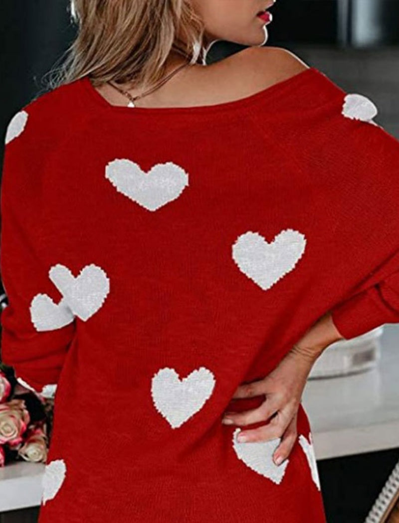 Heart Knit Pullover