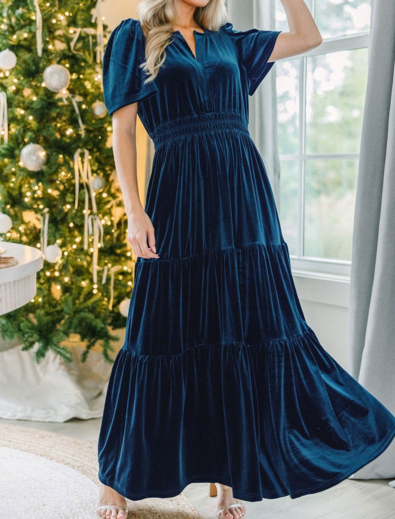 Tiered Maxi Dress with Empire Waist