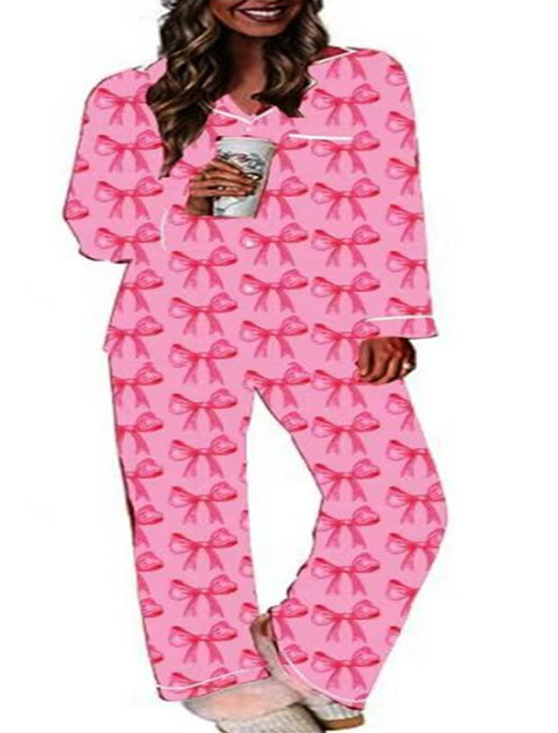 Long Sleeve Collared Ribbed Lounge Set