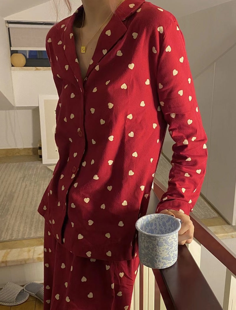 Printed Long-Sleeve Pajama Set