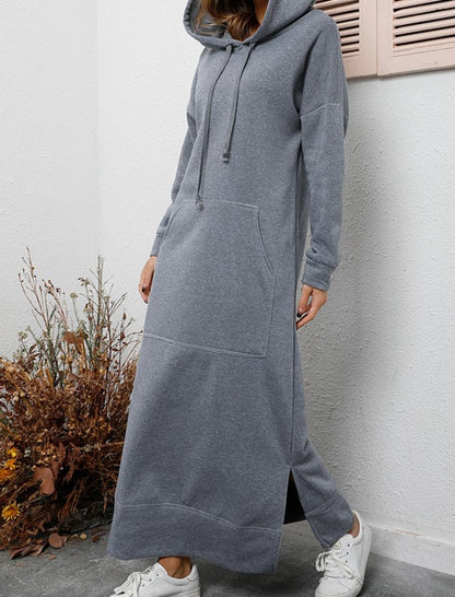 Casual Hoodie Long Dress