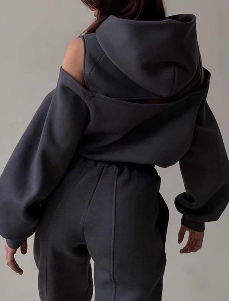 Cropped Hoodie and Jogger Set