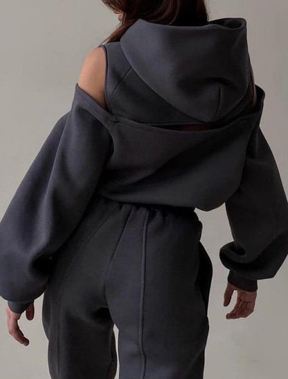 Cropped Hoodie and Jogger Set