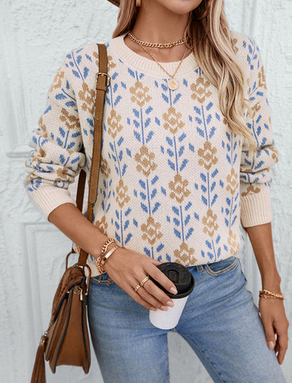 Floral Knit Sweater