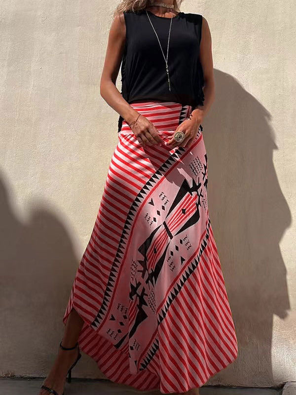 Striped Maxi Skirt