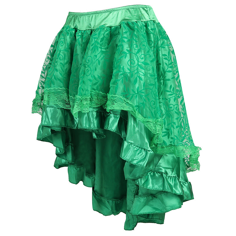 High-Low Ruffle Lace Skirt